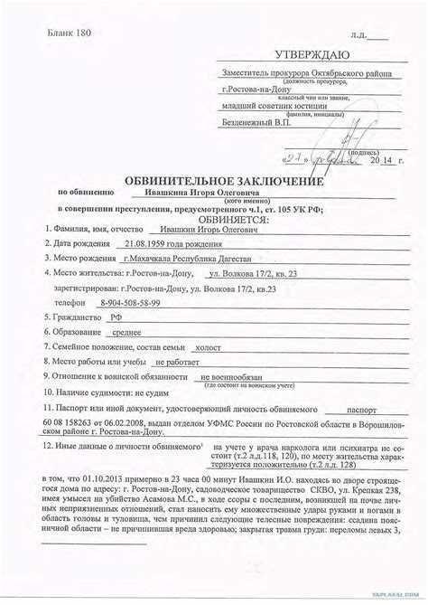 Структура обвинительного заключения: Основные элементы и структура